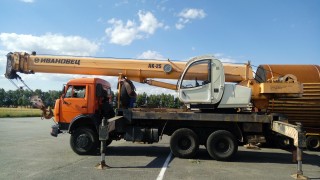 Аренда автокранов 25 тонн 22м, 31м (+гусек 9м)