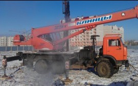 Аренда автокрана вездеход 25 т. Стрела 28 метров.
