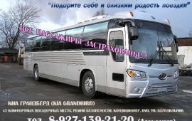 Перевозка людей на автобусе KIA GRANDBIRD
