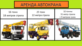 Аренда автокрана от 16 до 40 тонн 