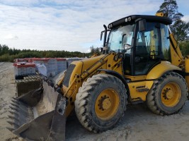 Экскаватор-погрузчик Hidromek 102S. Уборка снега.