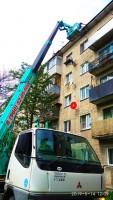Аренда японской автовышки 18 метров с комбинированной стрелой. 