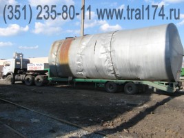 доставка емкостей, бочек, цистерн, перевозки на трале