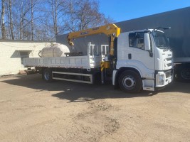 бортовой грузовик с КМУ (5 тонн) на шасси ISUZU GIGA 4×2
