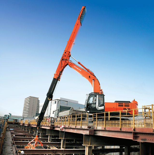 Аренда грейферного погрузчика Hitachi, JCB, Komatsu